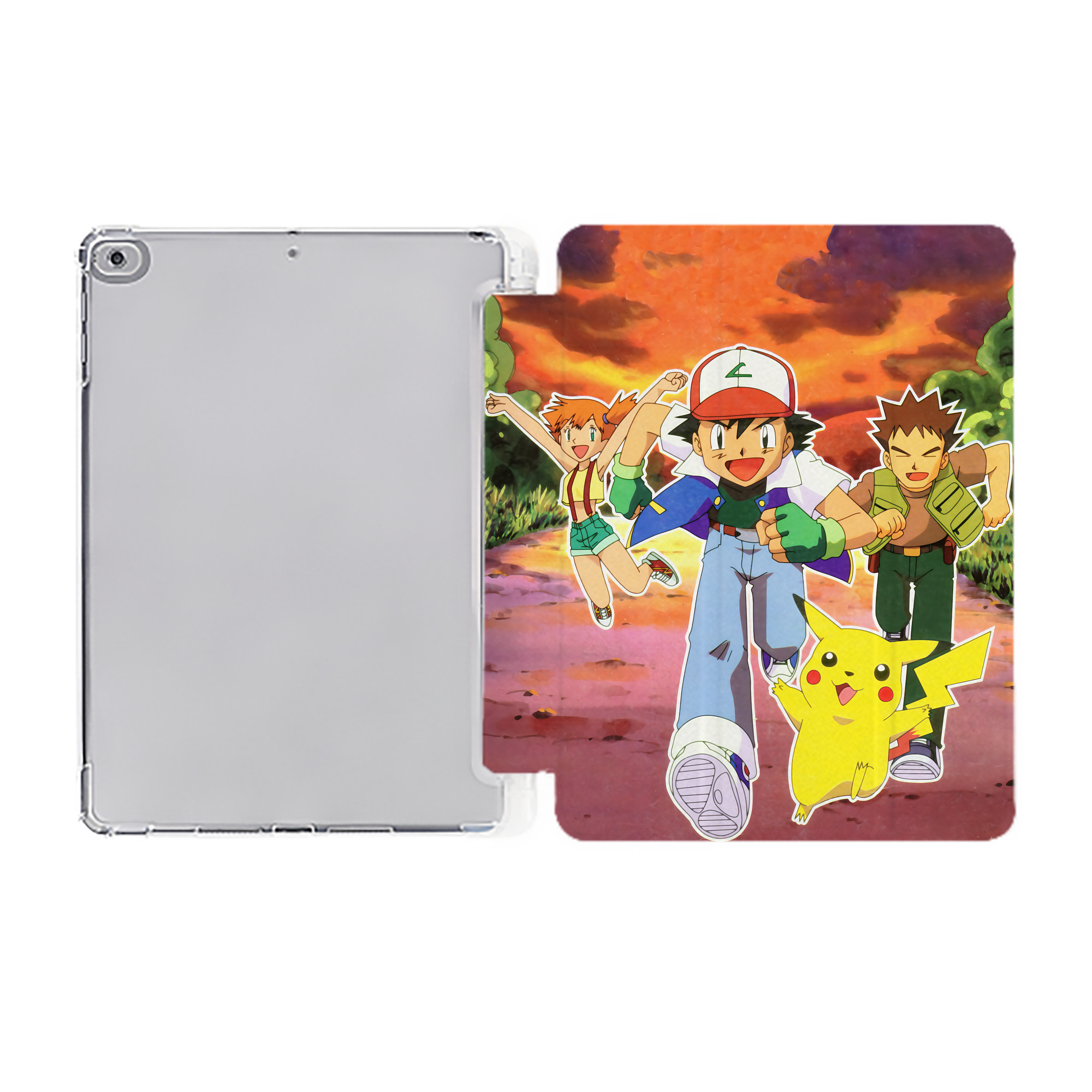 （画像用） ポケットモンスター Pokémon IPad ケース ペン収納付き 三つ折りスタンド PUレザー×シリコン 対応機種9.5/10.5/10.9インチ